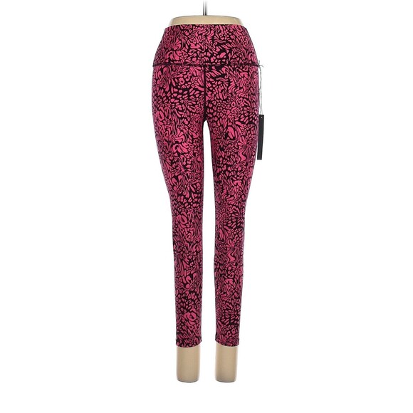CARBON38 Electric Pink Swirly Leopard Printed 7/8 Leggings...